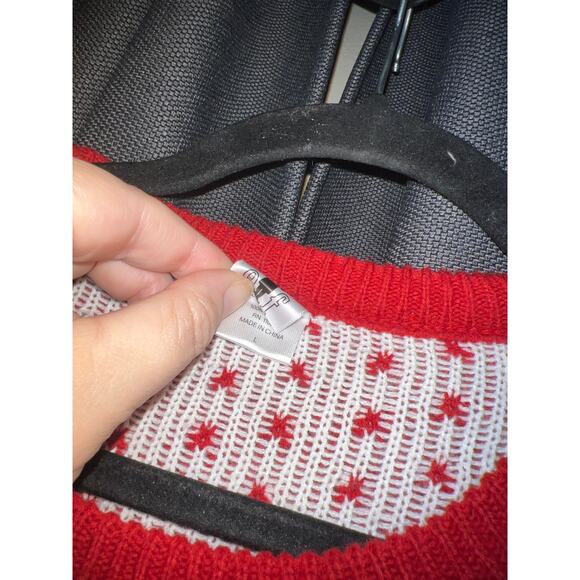 Ugly Christmas Sweater Xmas Size Large Elf - Picture 2 of 3